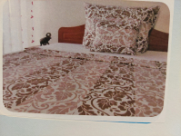 ABOTEX - 3 részes pamutszatén cipzáras ágyneműgarnitúra - lila színátmenetes, indamintás (140×205 cm)